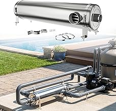 YRHome 60KW Edelstahl Pool Wärmetauscher(200000 Btu/h), stromlose Ausführung, effiziente Poolhe…