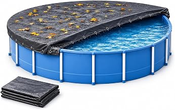 Runde Poolabdeckung – extra Starke 200 g/m² Plane – UV-beständige Solarabdeckung für Somme…