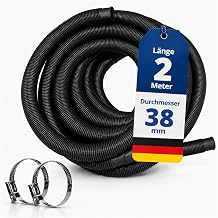 HAF Poolschlauch Schwarz (Ø 38mm / 2m Länge) – Schwimmbadschlauch für Sandfilteranlage und P…