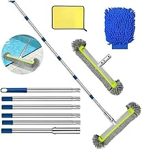 Pool Bürsten Set, Poolbürsten reinigungsbürste mit Teleskopstange 230 cm, Poolreiniger Bürste…