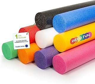 Schwimmnudel für Kinder & Erwachsene 160 cm – 1 Stück Lange Poolnudel – 9 Farben zur Auswahl – …