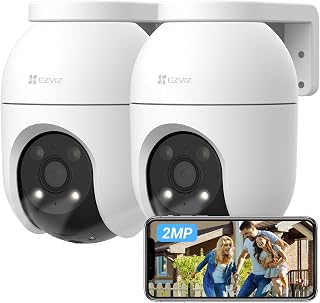EZVIZ C8c 2MP Outdoor WLAN IP Kamera, 360 Grad Überwachung (2er Pack) | Menschenerkennung, Nacht…
