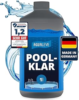 AGUALEVE® Poolklar 1l *NEU* – Kristallklar 2.0 Formel für perfektes Poolwasser – Pools, Whi…