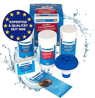PoolsBest Pool Starter Set 5 in 1 I Pool-Reinigungsset komplett zur Wasserpflege I Pool Zubehör …