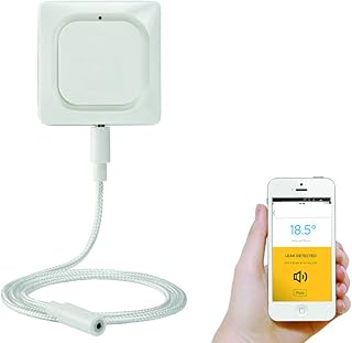 resideo Wi-Fi/WLAN Wasser- und Frostmelder mit Kabelsensor, weiß, W1KS