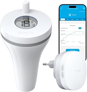GoveeLife WLAN Pool thermometer mit App, Schwimmendes Funk Wasserthermometer Digitale mit Wasserd…